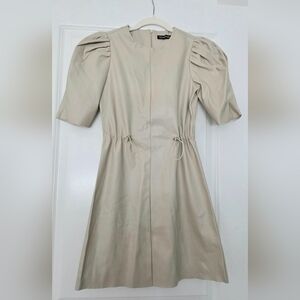 PrettyLittleThing Cream Puff Sleeve Mini Dress